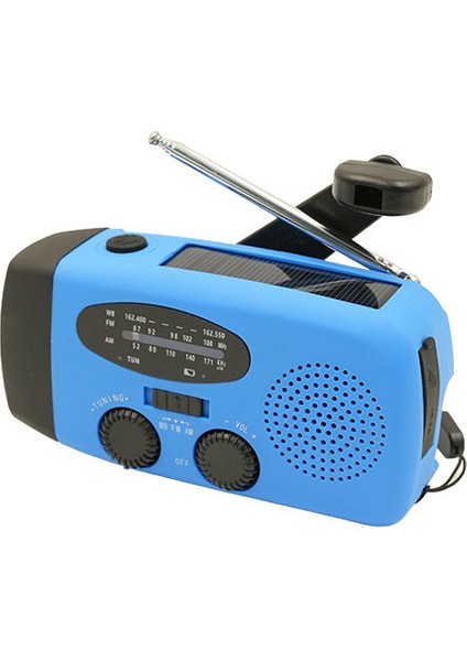 Açık Acil Durum Çok Fonksiyonlu Güneş El Krank Güç Üretimi Taşınabilir Radyo (Yurt Dışından)