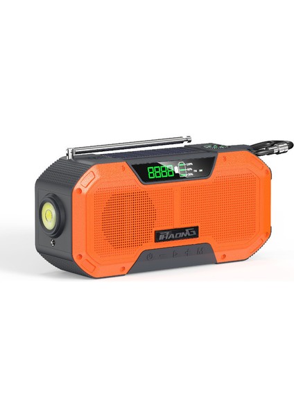 Açık Acil Durum Çok Fonksiyonlu Güneş El Krank Güç Üretimi Taşınabilir Radyo (Yurt Dışından)