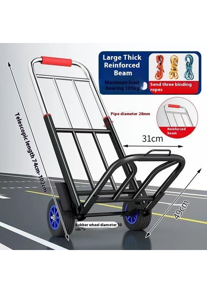 Ayarlanabilir El Arabası Elle Çekilen Taşıma Römorku (Yurt Dışından)