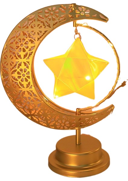 Dönebilen LED Ay Yıldız Dekoratif Masa Lambası (Yurt Dışından)