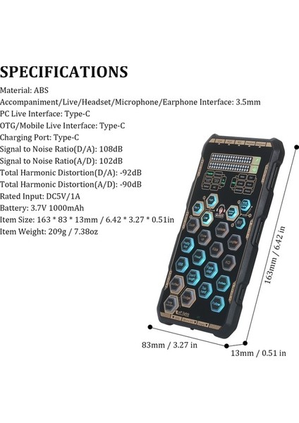 Zuomee Cep Telefonu ve Bilgisayar Için El ile Taşınabilir Ses Kartı Şarkı Canlı Yayını (Yurt Dışından) indirimleri