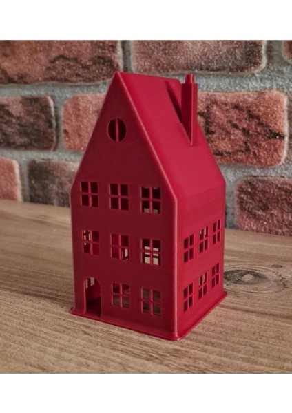 Kırmızı Yakut Şans Evi Dekor Gece Lambası Pilli LED Mum Hediye modelleri