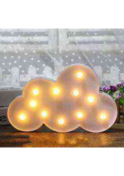 Beyaz Bulut LED Işık, Sıcak ve Yumuşak Gece Lambası, Salon ve Yatak Odası Dekoru