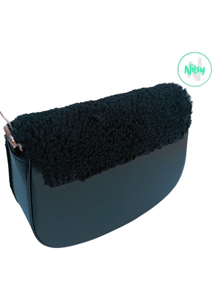 Şık Teddy Detaylı Siyah Çanta, Günlük ve Şık Kullanım Için Mükemmel Seçim