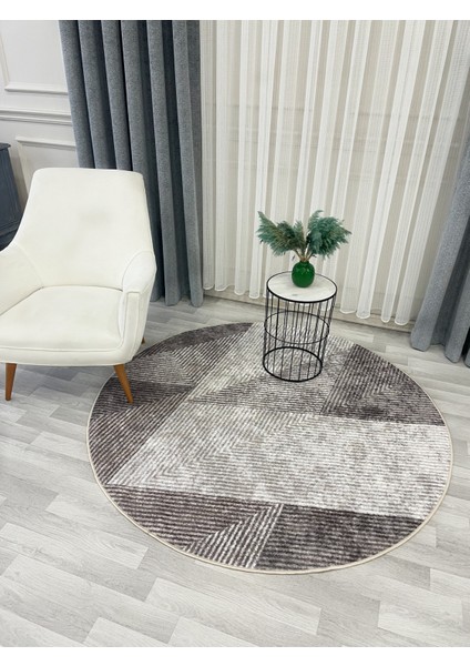 Bej Renk Geometrik Desen Kaymaz Taban Yolluk Halı fiyatları