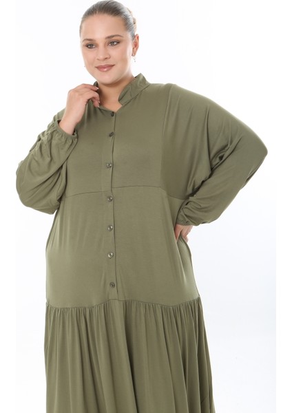 Kadın Likralı Viskon Büyük Beden Elbise fırsatları