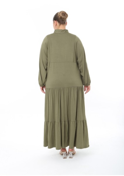 Kadın Likralı Viskon Büyük Beden Elbise indirimleri