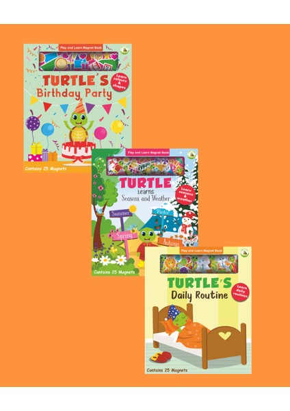 Play And Learn Magnet Book Serisi 3'lü (Birthday Party- Seasons & Weather-Daily Routine)