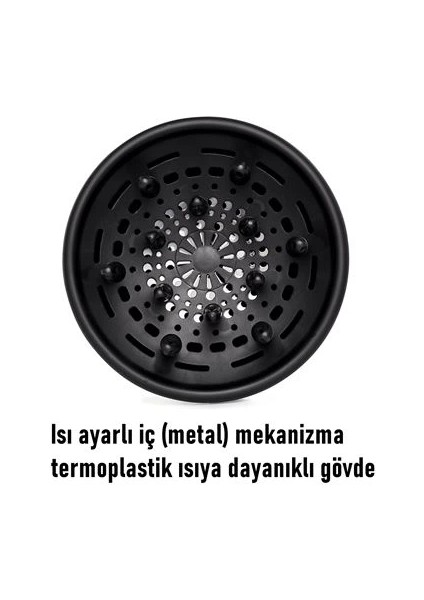 Bfs Isı Ayarlamalı Fön Için Difüzör Vigo Başlık Dönerli Profesyonel