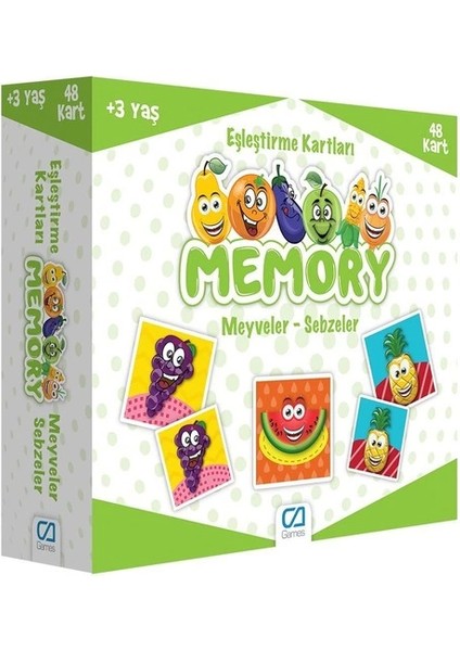 Bfs Games Memory Eşleştirme Kartları Meyve Sebzeler 48 Kart 5040