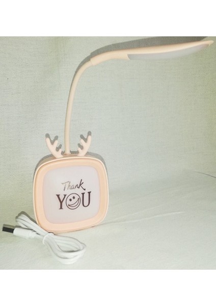 8 Ledli Tv Tasarımlı Şarjlı Masa Lambası, Kitap Okuma ve Gece Işığı