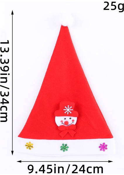 New Style Printed Santa Claus Hat Thickened Children's Mini Santa Hat (Yurt Dışından)