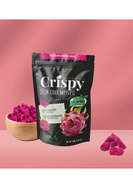 Dondurularak Kurutulmuş Ejder Meyvesi Dilimleri 20 Gram 2'li Paket fiyatları