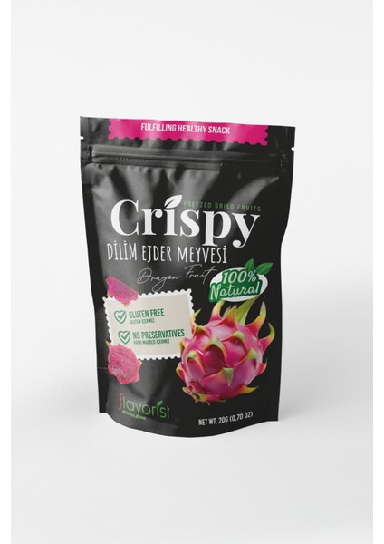 Dondurularak Kurutulmuş Ejder Meyvesi Dilimleri 20 Gram 2'li Paket modelleri