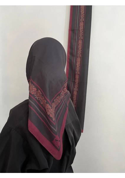 Soft Pamuk Etnik Düz Eşarp Siyah Fuşya Renk fiyatları