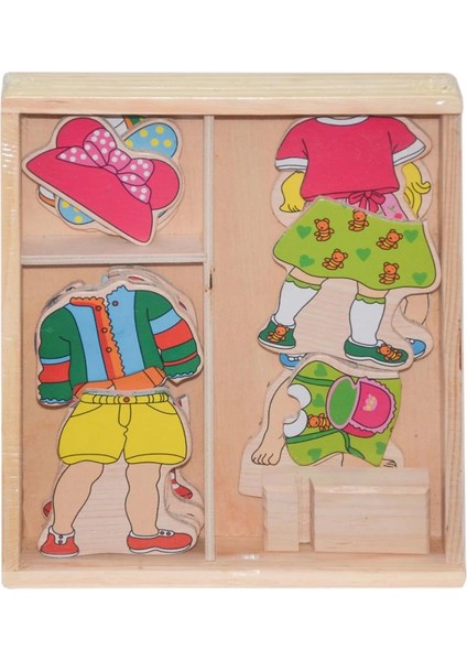 Bfs Nessiworld CS-6817 Ahşap Elbise Giydirme Oyunu -Chiva