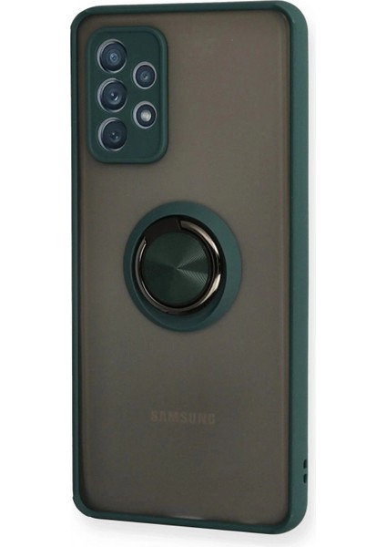 Samsung Galaxy A32 Kılıf Montreal Yüzüklü Silikon Kapak - Yeşil fiyatları