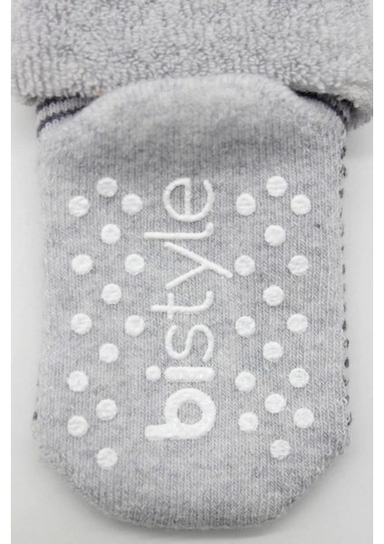 Bfs Bistyle Çemberli Kaymaz Havlu Soket Çorap 2'li BS10503 Gri-Antrasit indirimleri