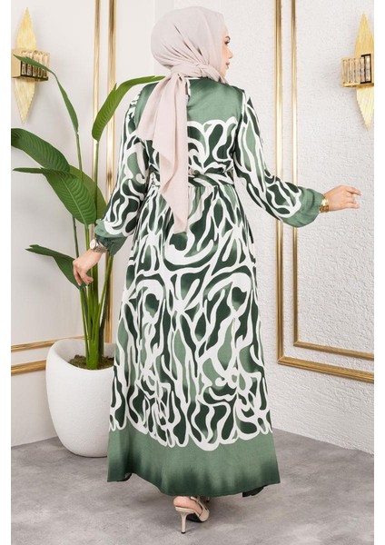 Batik Desenli Tesettür Elbise fırsatları