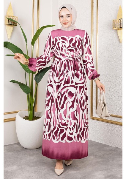 Batik Desenli Tesettür Elbise fiyatları