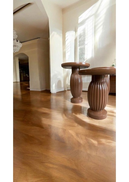 Ahşap 3’lü Mantar Yan Sehpa Takımı Kahverengi Renk fiyatları