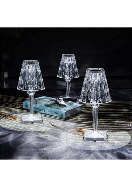 Dokunmatik Kristal Elmas Masa Lambası, 16 Işık Modu, Akrilik, Şarjlı, Romantik Aydınlatma indirimleri