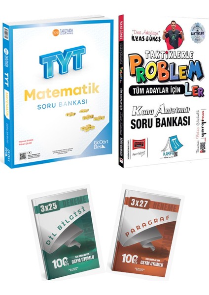 Anla Kazan 2026 Üçdörtbeş Tyt Matematik Soru + Yargı Taktiklerle Problem Soru + Anka Deneme 4lü Set