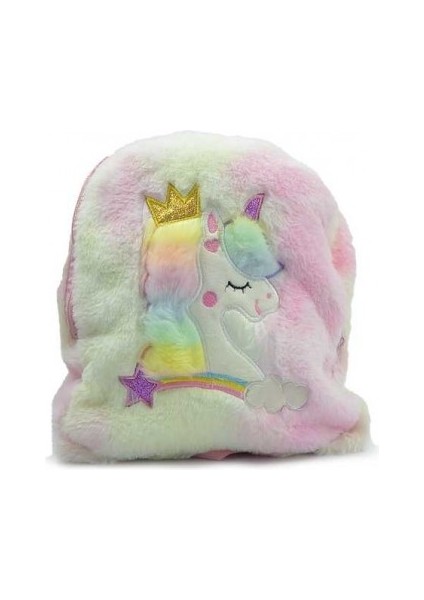 -Taros Unıck Color Unıcorn Orta B. Peluş Sırt Çantası