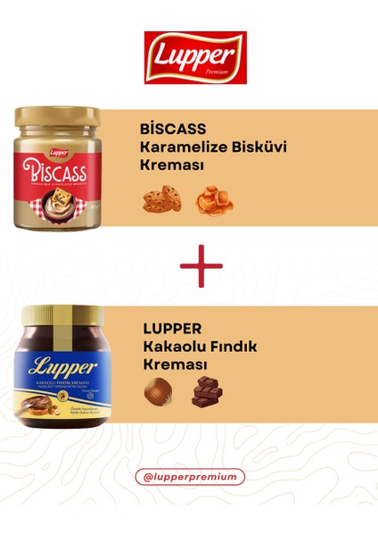 Biscass Karamelize Bisküvi Kreması + Kakaolu Fındık Kreması