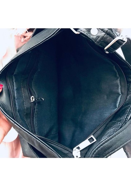 Kadın Hakiki Deri Siyah Heybe Messenger Çanta, Şık ve Kullanışlı Günlük Çanta indirimleri