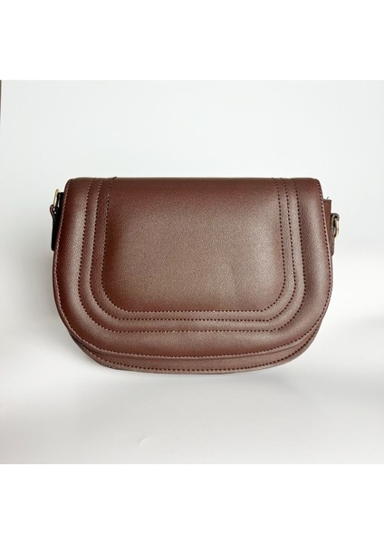 Kadın Deri Çapraz Çanta, Şık ve Kullanışlı, Kahverengi