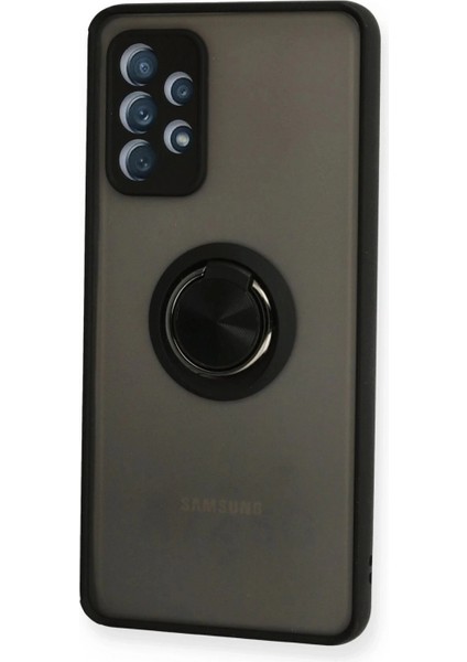 Samsung Galaxy A32 Kılıf Montreal Yüzüklü Silikon Kapak - Siyah fiyatları