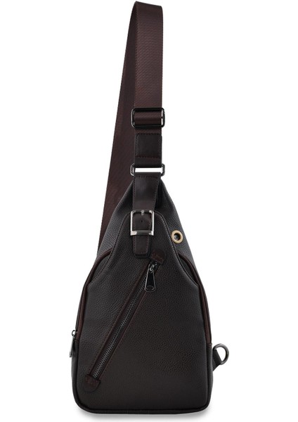 Şık Kahverengi Unisex Omuz Çantası, Hafif ve Kullanışlı Tasarım