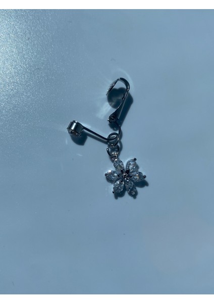Çelik Göbek Piercing Mıknatıslı Sıkıştırmalı Kullanımlı Çiçek Model modelleri