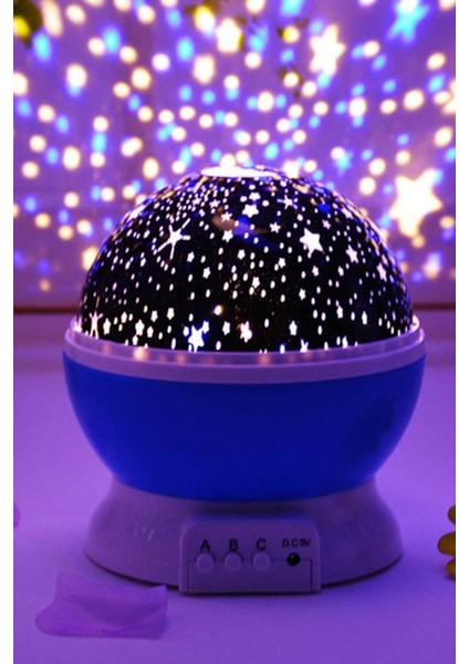 Turuncu Dekoratif Gece ve Masa Lambası, Projeksiyon Işığı ile Şık Aydınlatma