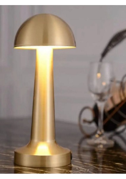 Şık ve Kullanışlı 3 Renkli Dokunmatik Altın Masa Lambası