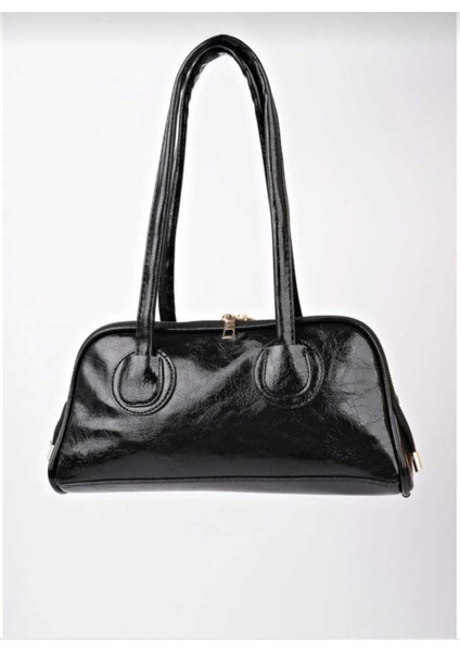 Siyah Uzun Saplı Kadın Omuz ve El Çantası, Şık ve Kullanışlı Tasarım
