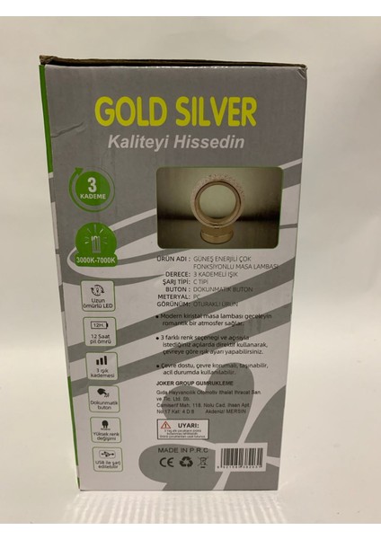 Şarjlı 3 Kademeli Yuvarlak Kristal Elmas Dokunmatik ve Akustik Masa Lambası Beyaz indirimleri