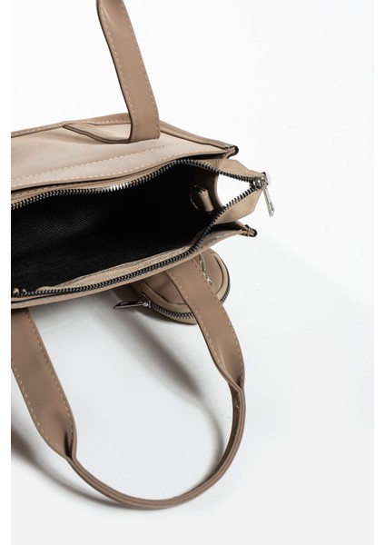 Şık Kadın El ve Omuz Çantası, Detaylı Çapraz Askılı Tote Kahverengi indirimleri