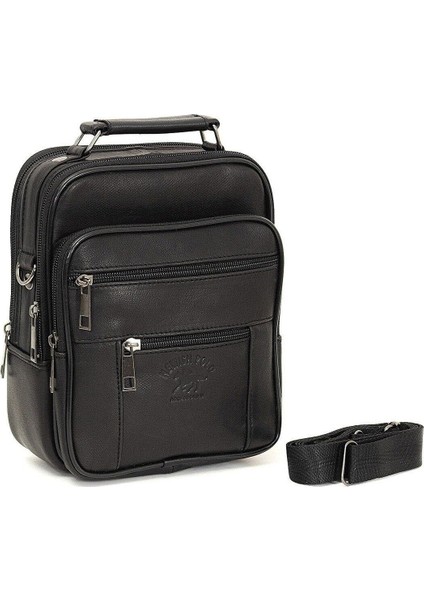 Hakiki Deri Erkek El Çantası, Çelik Kasalı, Omuz Kullanımı, Orta Boy, Şık ve Dayanıklı