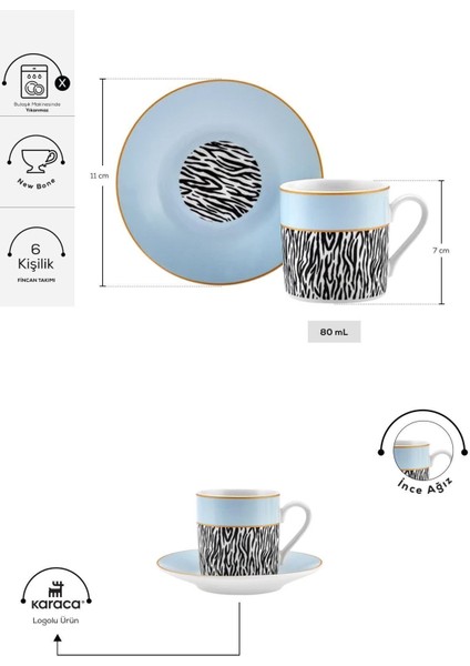 6 Kişilik Çok Renkli Kahve Fincan Takımı 80 Ml, Şık ve Kullanışlı Tasarım modelleri