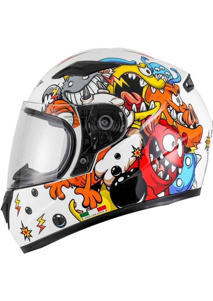 815K Monster Fullface Çocuk Kaskı