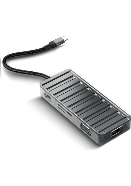 Force 9 In 1 USB C To Hdmı VGA Ethernet Hub Çoklayıcı Hub fiyatları