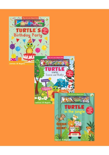 Play And Learn Magnet Book Serisi 3'lü (Birthday Party- Seasons & Weather-Jungle)