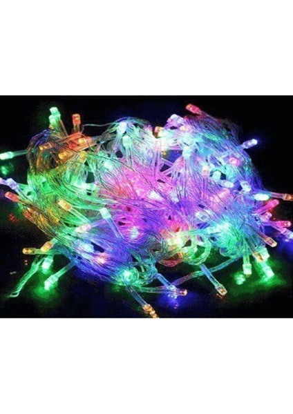 10MT Rgb 100 LED Fişli Çok Renkli Noel ve Yılbaşı Ağaç Dekorasyonu Aydınlatması fiyatları