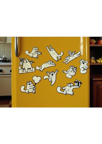 Simon 's Cat 10'lu Magnet Seti