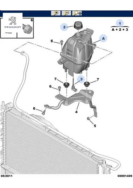 Yedek Su Deposu Peugeot Peugeot, Alfa Romeo, Cıtroen, Fıat 1323.KJ