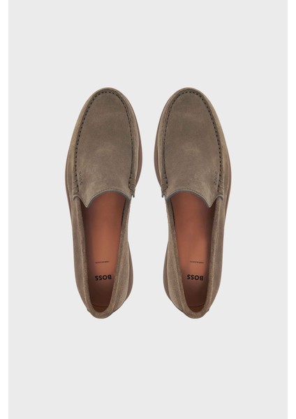 Logolu Süet Loafer Ayakkabı Erkek Ayakkabı 50543083 265 modelleri