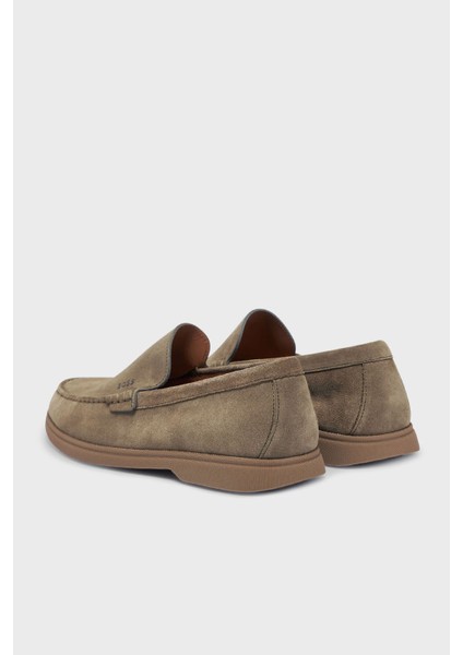 Logolu Süet Loafer Ayakkabı Erkek Ayakkabı 50543083 265 fırsatları