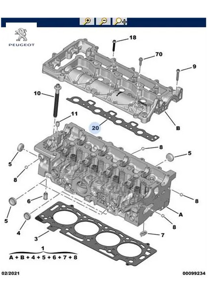 Üst Kapak Conta Boxer 2.0 Hdi Euro6 Peugeot 9801907780